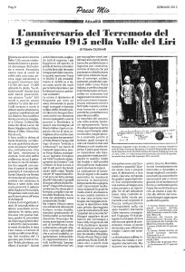 Anniversario del terremoto del 13 gennaio 1915