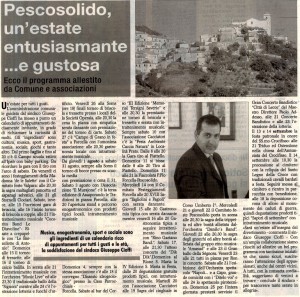 Pescosolido, un'estate entusiasmante e gustosa