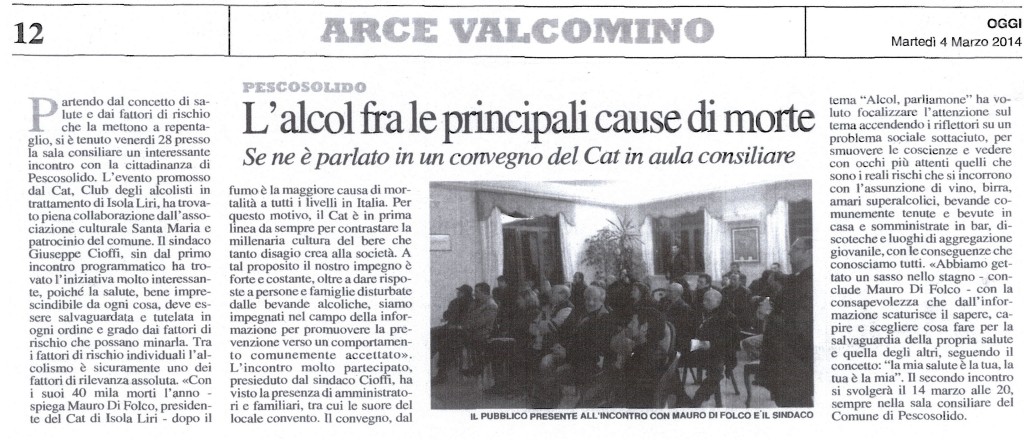 Alcol fra le principali cause di morte