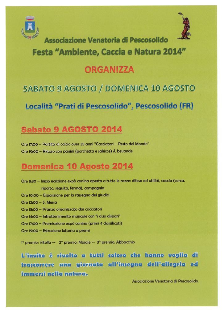 FESTA AMBIENTE CACCIA E NATURA 2014 WEB 2