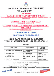 TIRO AL PIATTELLO 18 19 LUGLIO 2015